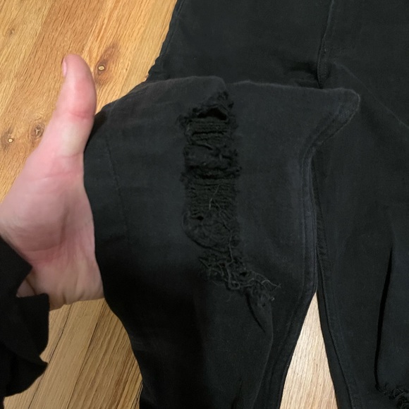 Express high-rise stretch legging, distressed knees, black- Size 0R - Picture 3 of 9